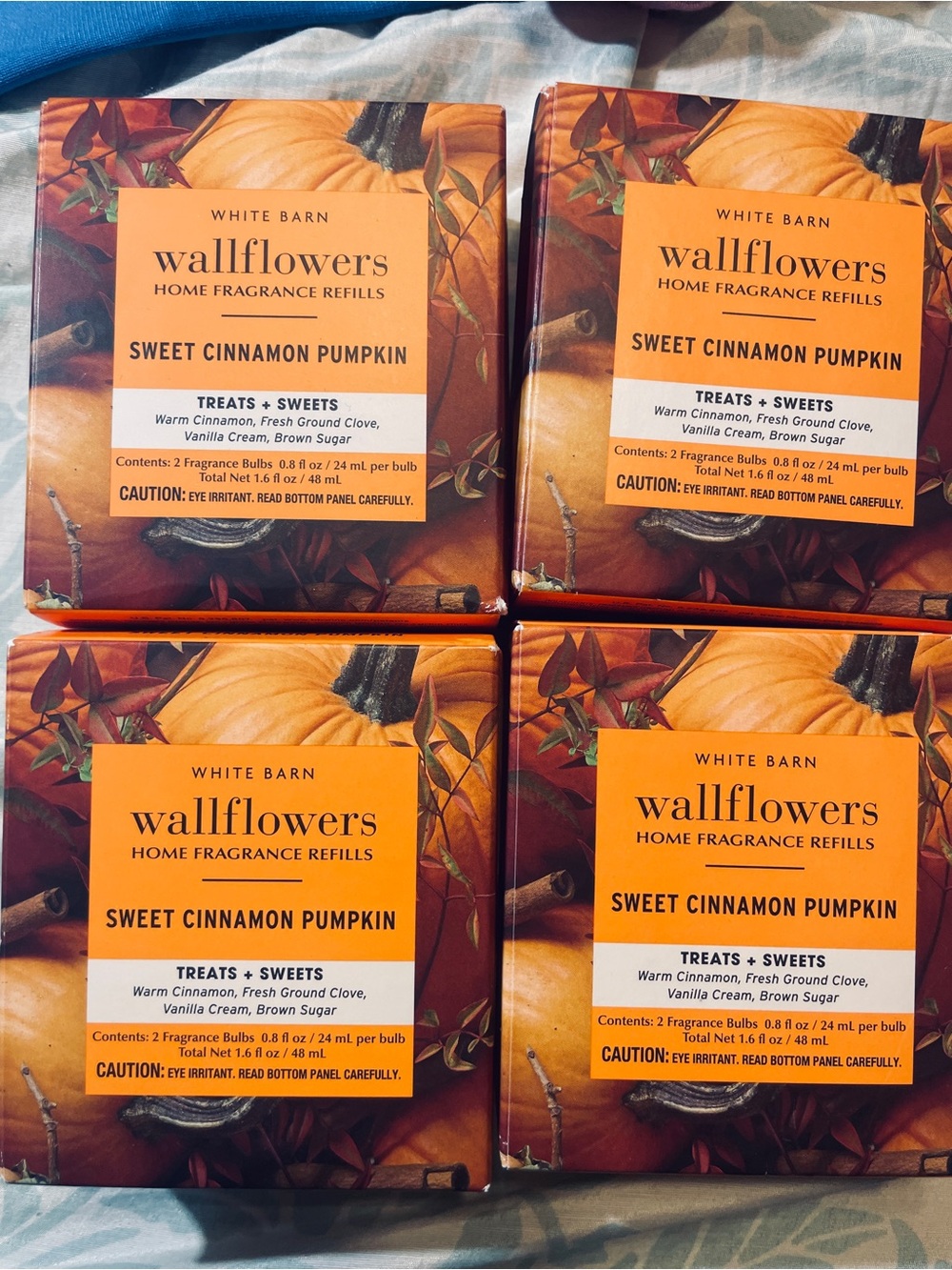 8 New Wallflower Refill Sweet Pumpkin Pie Holiday Autumn Fall Scent Bath & Body